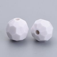 Acrylperlen Weiss facettiert 6x6mm 100St