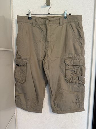 Sommer Oxylane Cargo Shorts, Khaki, Baumwolle, Gr. 46