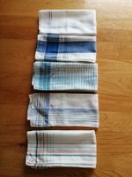 Vintage Stofftaschentücher, diverse Designs, 5 Stück total