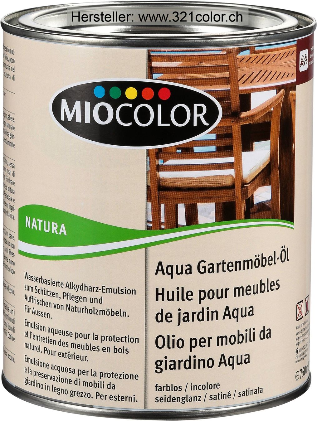 Farben: Aqua Gartenmöbel-Öl - MIOCOLOR – Neu und originalverpackt aus Au (ZH) von elf07