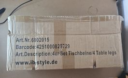 Tischbeine ib-style 4er Set Neu un̈d OVP . NP 70.-