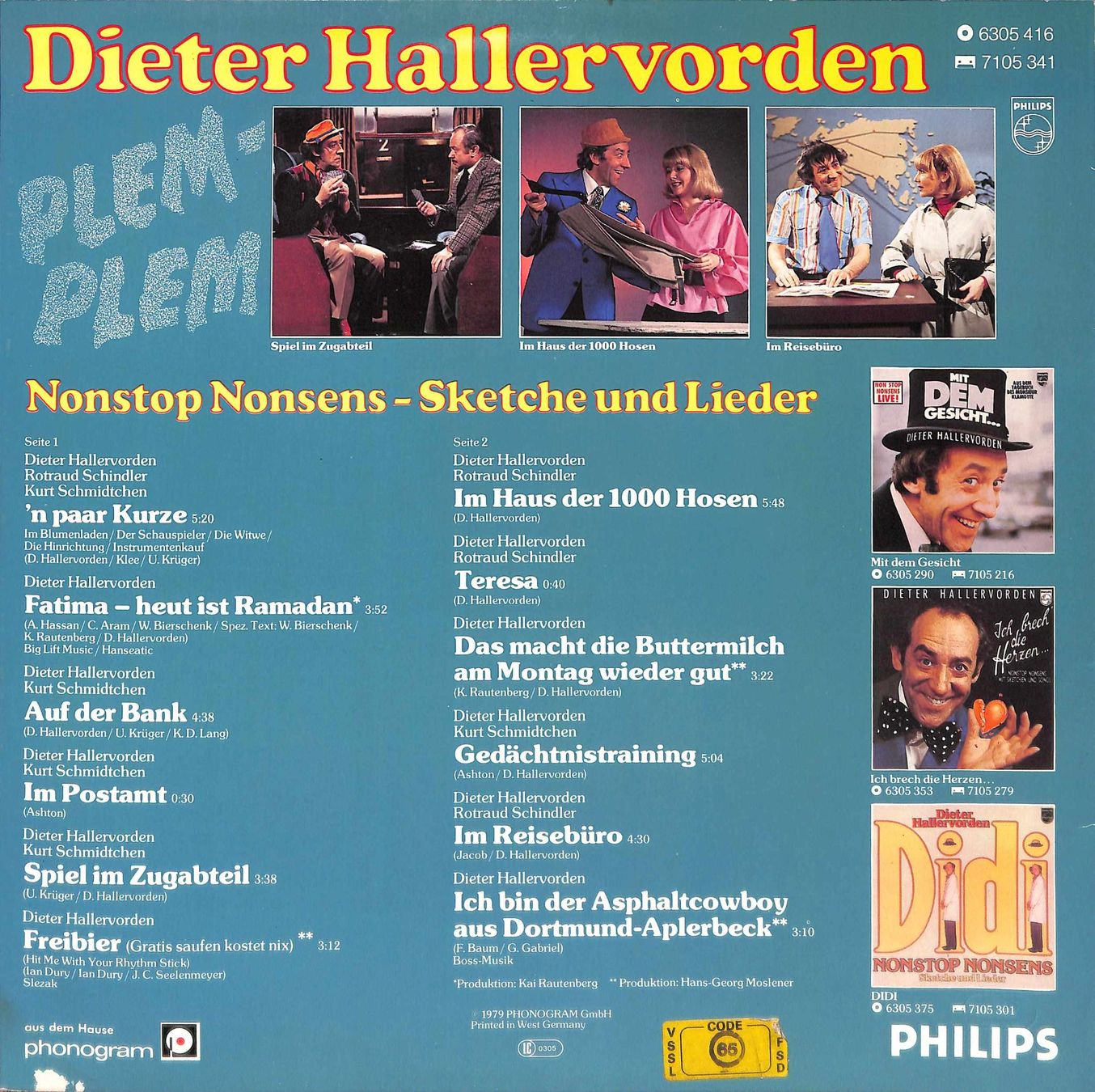 Dischi in vinile: LP Didi Hallervorden - Plem-Plem – Usato da Trimmis venduto da Beax72 1