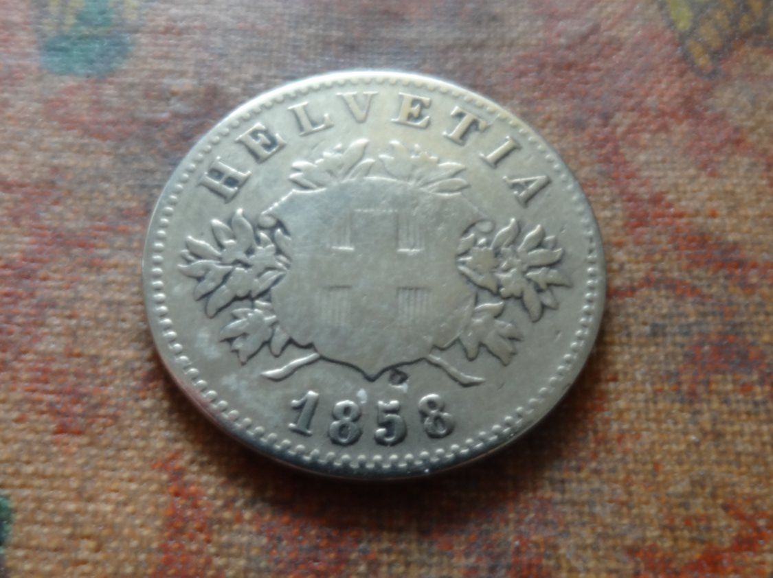 Tutti le monete: 20 Rp. 1858  (B) – Usato da Romanel-sur-Lausanne venduto da Swift13