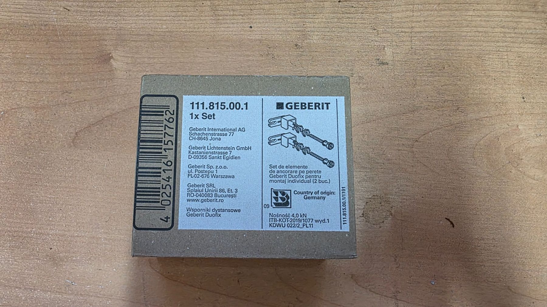 Geberit WC: Geberit Duofix Bausatz 111.815.00.1 – Nuovo e nell'imballaggio originale da Bionnens venduto da Meg011