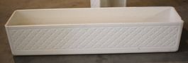 Blumenkasten Eternit Balconia L80xB17xH17cm Dekor weiss