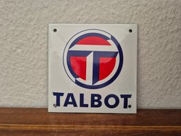 Emailschild Talbot PSA Werkstatt Service Logo Emaille Schild