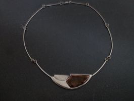 Halskette Silber / 925 Stäbchen und Email
