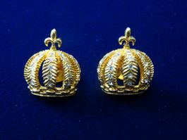 2 Pins Pompöös goldig Design Modeschmuck Krone Pin