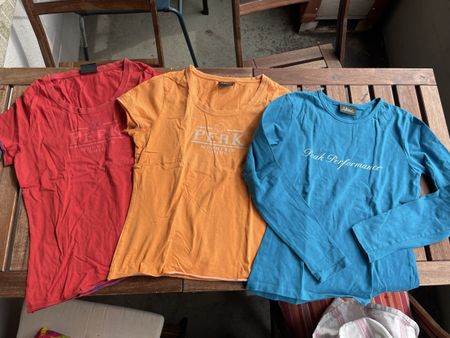 3x Peak Performance Shirts, Damen, L orange rot blau