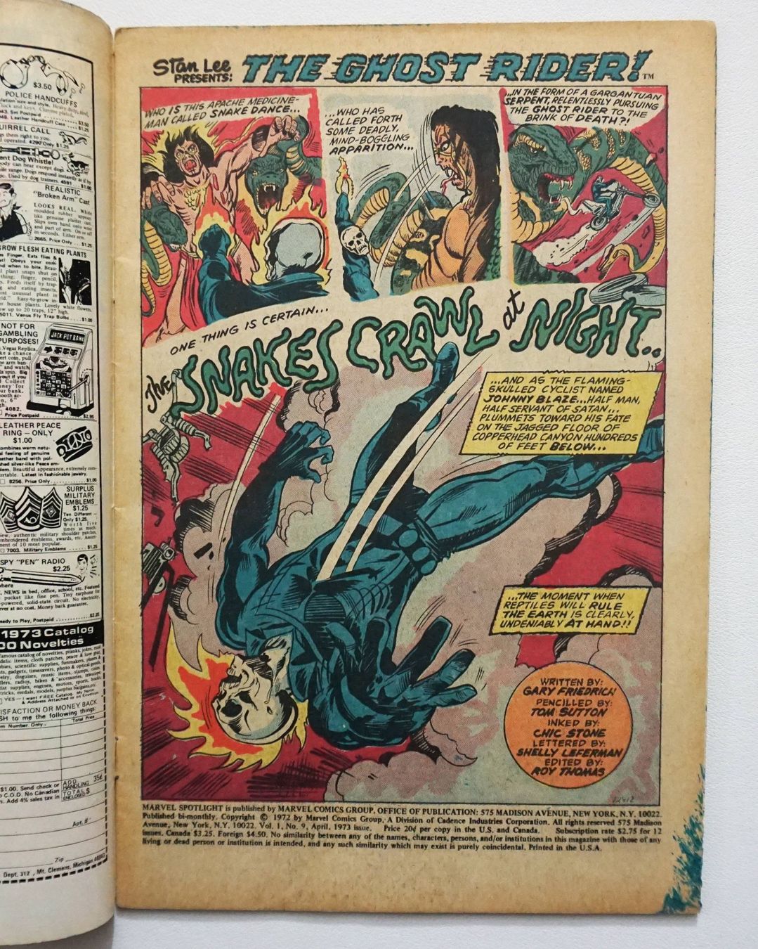 Fumetti: MARVEL SPOTLIGHT#9 COVER BY MIKE PLOOG MARVEL 1973 – Usato da Lugano venduto da YouWantUS 1