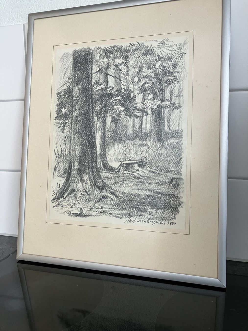 Foto & Immagini: Kohlezeichnung "Waldmotiv" – Usato da Gossau ZH venduto da Influenza