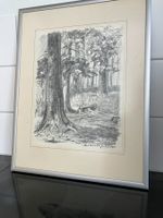Kohlezeichnung "Waldmotiv"