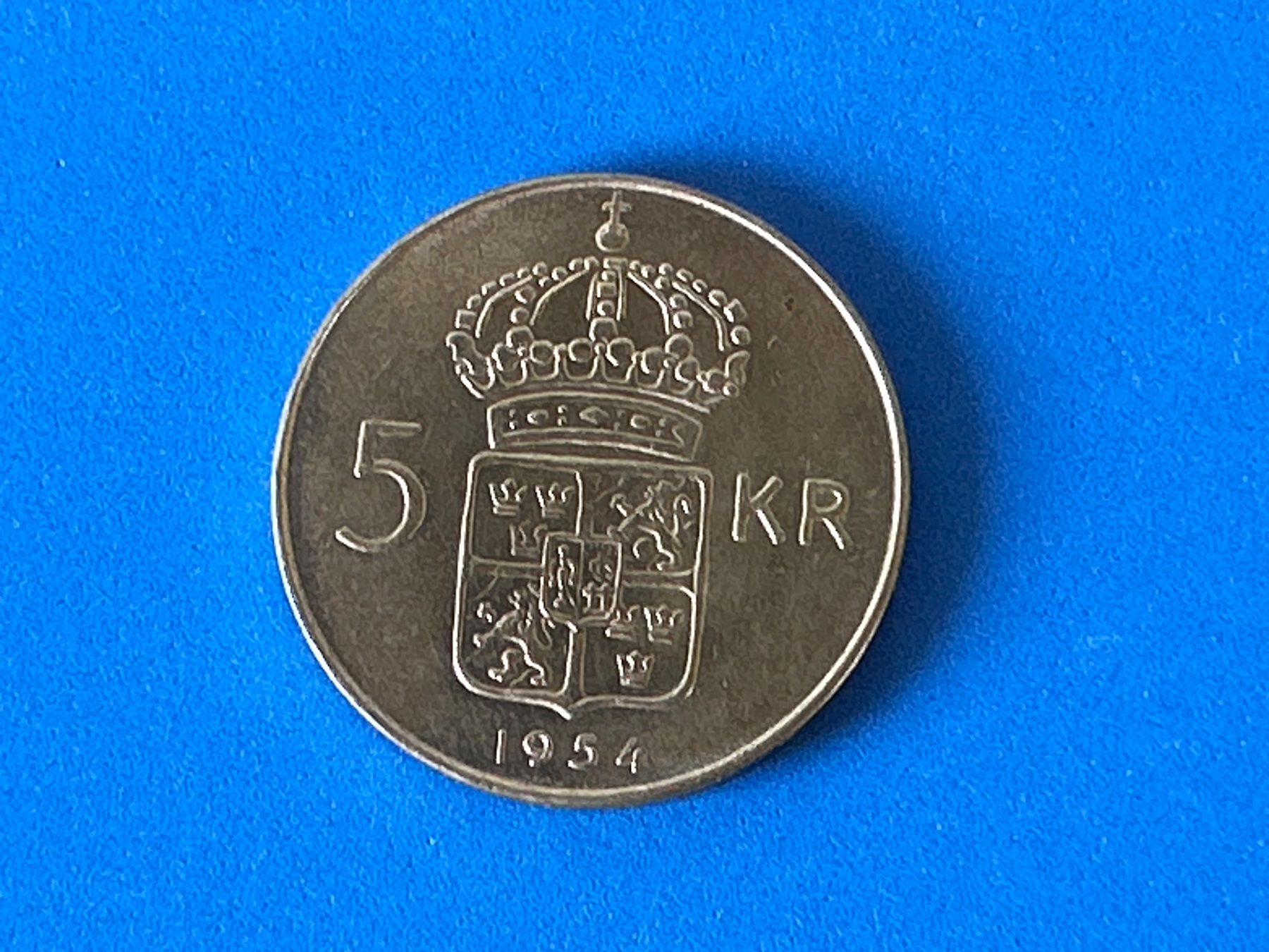 Tutti le monete: Sweden - 5 Kronor - 1954 – Usato da Corcelles NE venduto da AJKader 6
