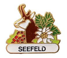 U236 - Pin Seefeld - Edelweiss Alpenrosen Gemse