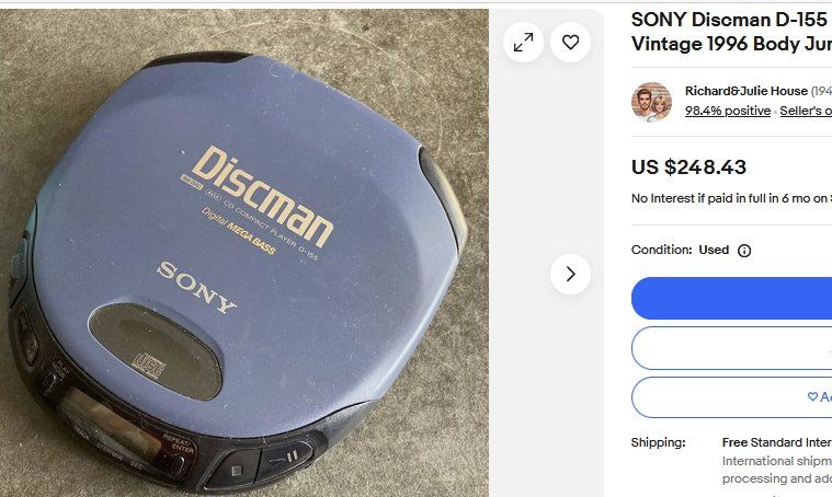 Sony Lettore multimediale portatile: Discman Sony Discman D-155 – Usato da Collonges venduto da arashee 5