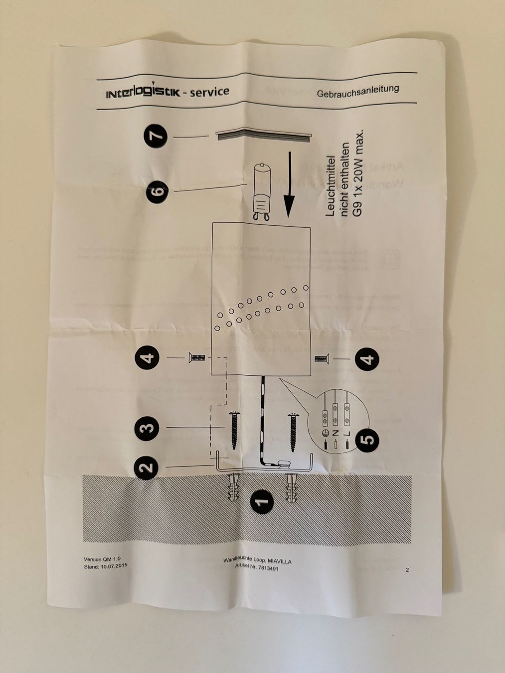 Lampade: miaVILLA Wandleuchte – Nuovo (secondo la descrizione) da Zürich venduto da BenJoMusic 6