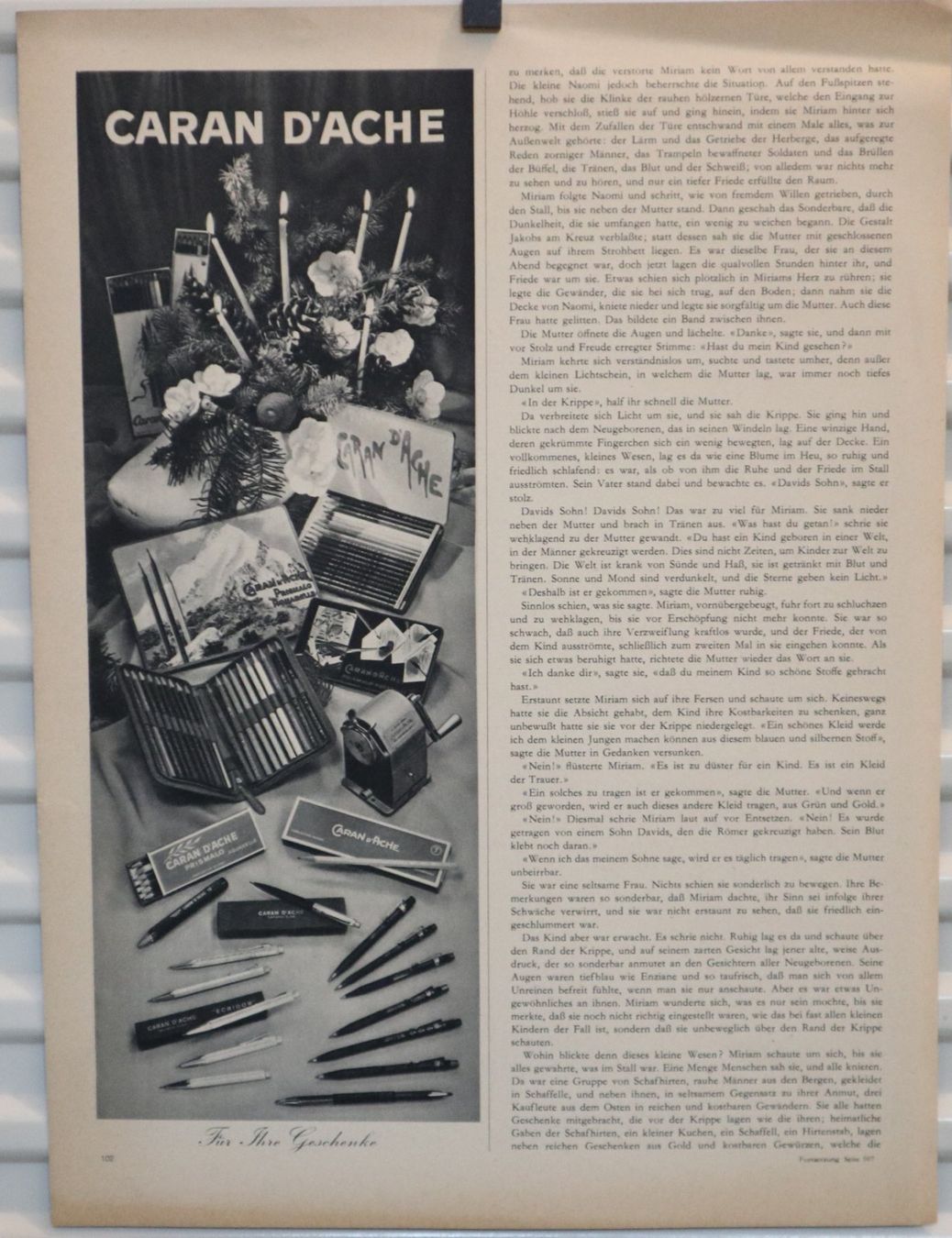 Poster & Bilder: Werbung 1953 Caran D'ache / Limberger – Gebraucht aus Eschenbach SG von Astalavista