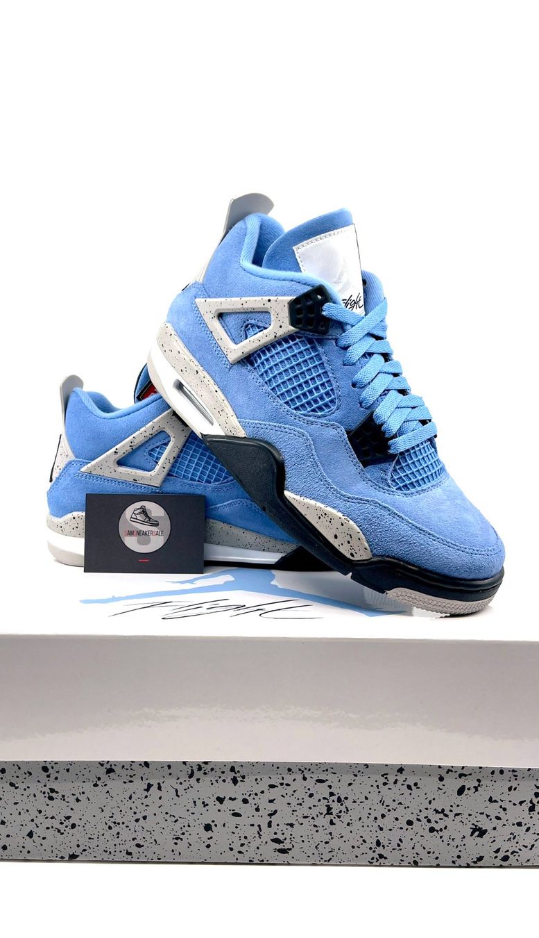 Jordan Chaussures hommes: Jordan 4 Retro University Blue Grösse EU 43 – Neuf avec emballage d'origine à Küsnacht ZH par SamSneakerSale 1