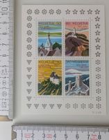 Helvetia Briefmarken Viererblock 200 J. Tourismus (1987)