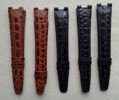 5 x Uhrenband PIERRE CARDIN, braun und schwarz (18 mm)