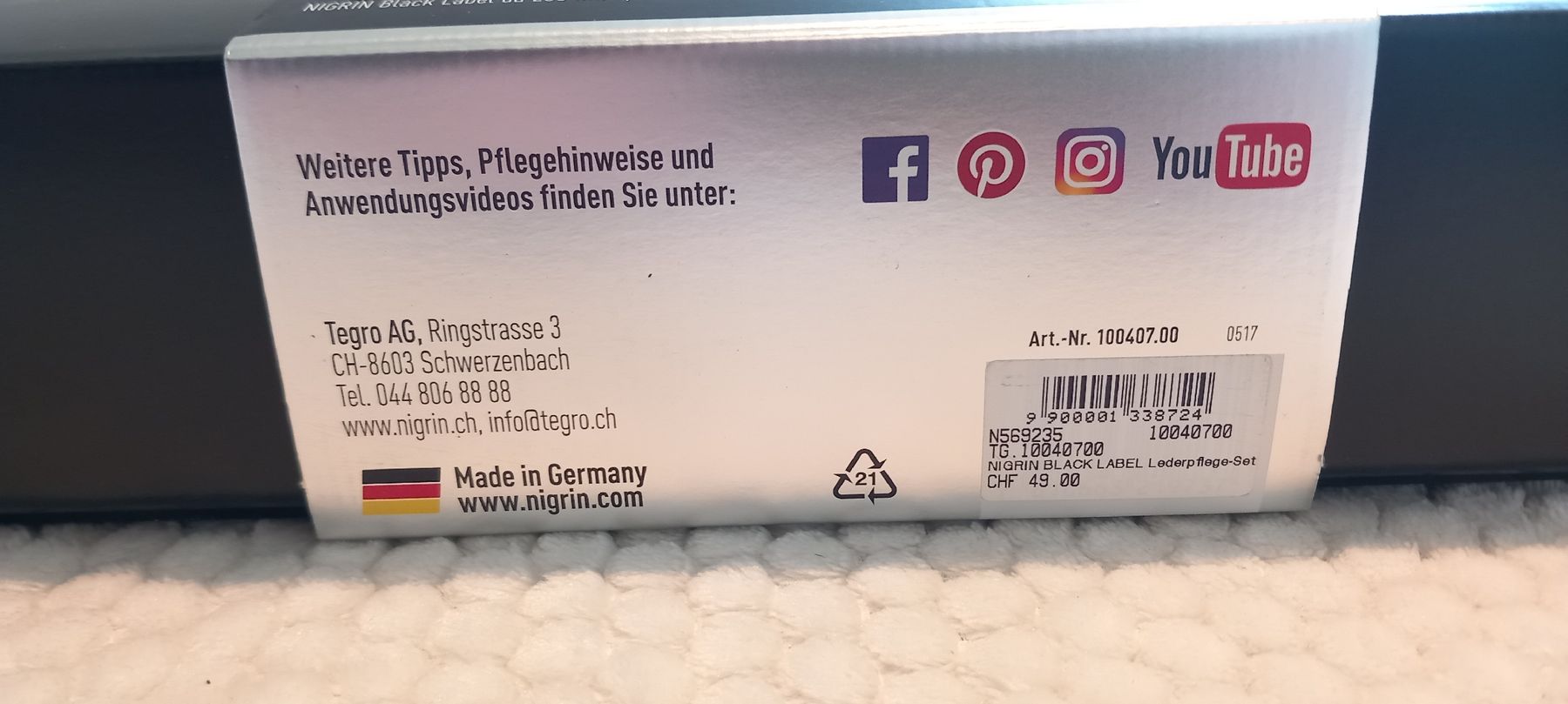Pflegeprodukte: Lederpflege Set Nigrin Black Label – Neu (gemäss Beschreibung) aus Menzingen von anaconda69 1