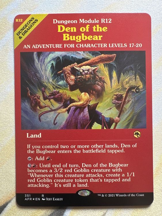Den of the Bugbear FOIL Variant 351 Forgotten Realms (Neu (gemäss ...