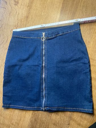 JEANSJUPE/ ROCK GR.ca.38/40 Reissverschluß vorne / cool