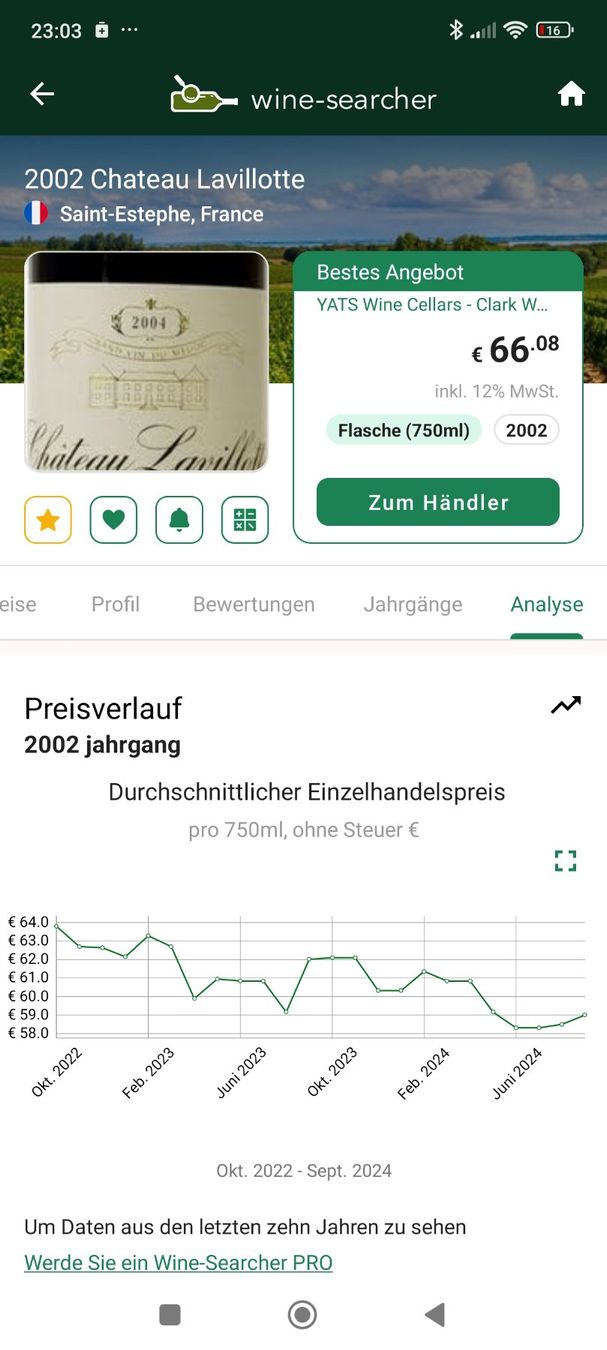 Vino: 2007 Saint Estephe Chateau Lavillotte – Nuovo (secondo la descrizione) da Büsserach venduto da Vintage-vins 4