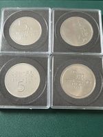 4 stk 5 Franken Gedenkmünzen Schweiz