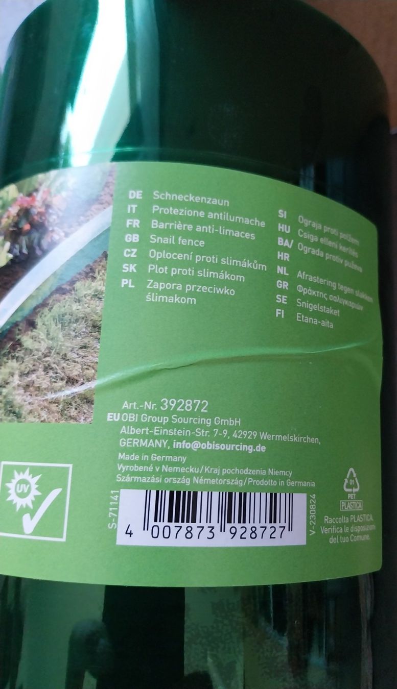 Zäune: Schneckenzaun 8 m  2Stk. – Neu (gemäss Beschreibung) aus Schwaderloch von bademeister79