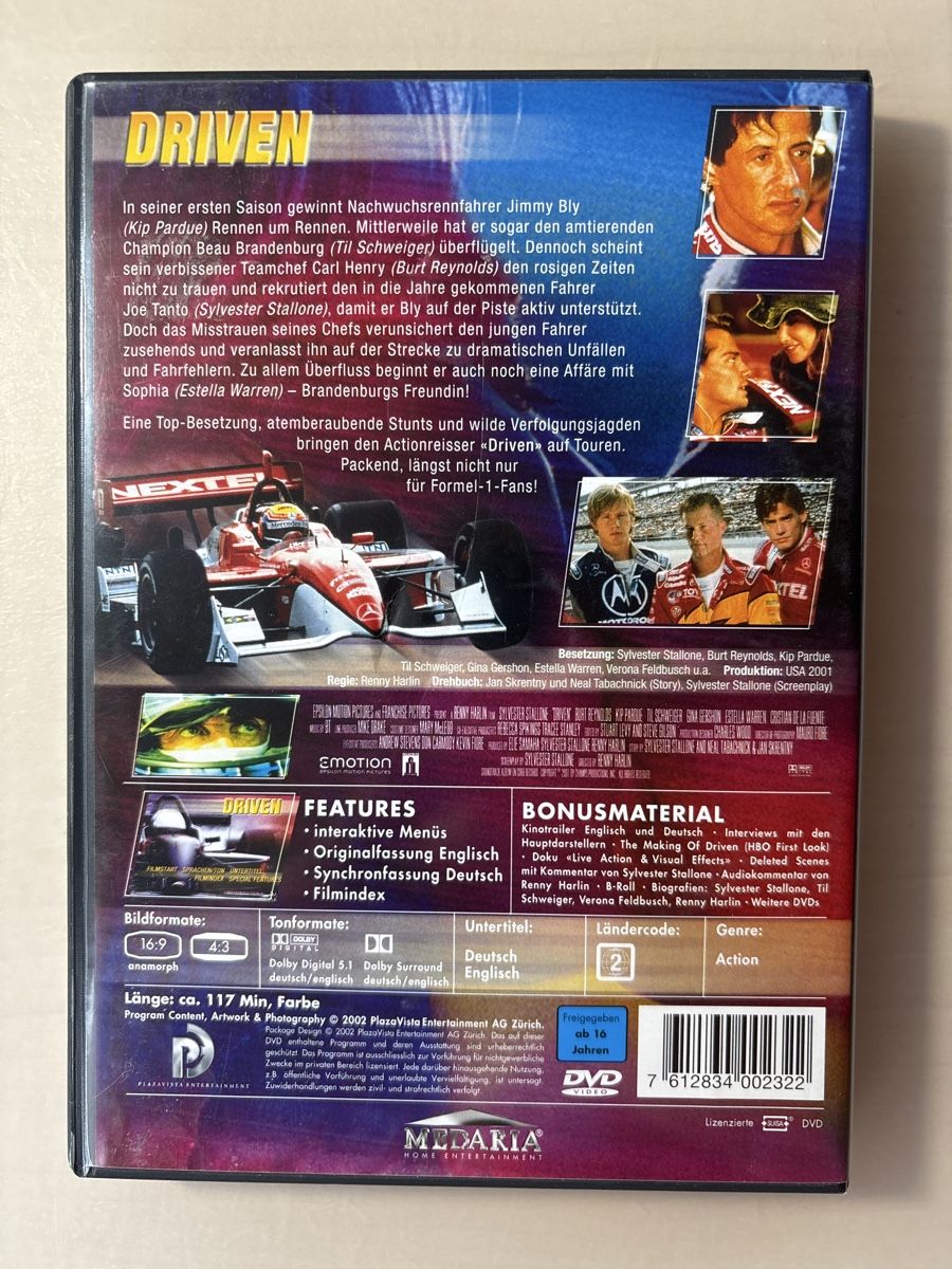Tutti i DVDs: Driven mit Sylvester Stallone - (0405) – Usato da Ruswil venduto da Slivio_ 1