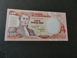 Colombia 1983, 100 Peso Oro    ungefaltet