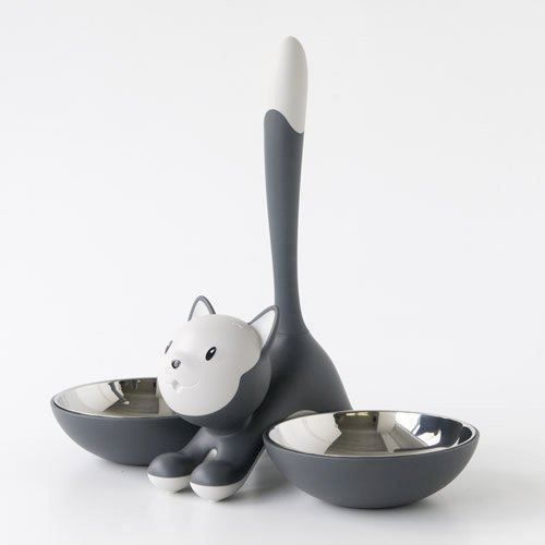 Futter: Alessi Tigrito Katzennapf Grau – Neu und originalverpackt aus Bottighofen von zaap 1
