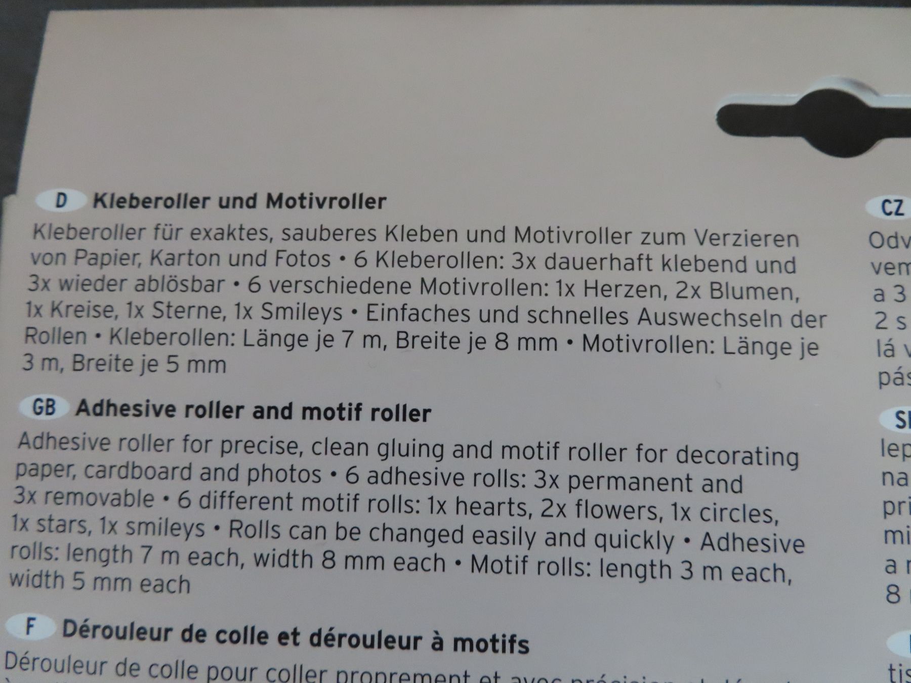 Bastelsets: Set Kleberoller und Motivroller ***NEU/OVP*** – Neu und originalverpackt aus Wallenried von Asyano 1