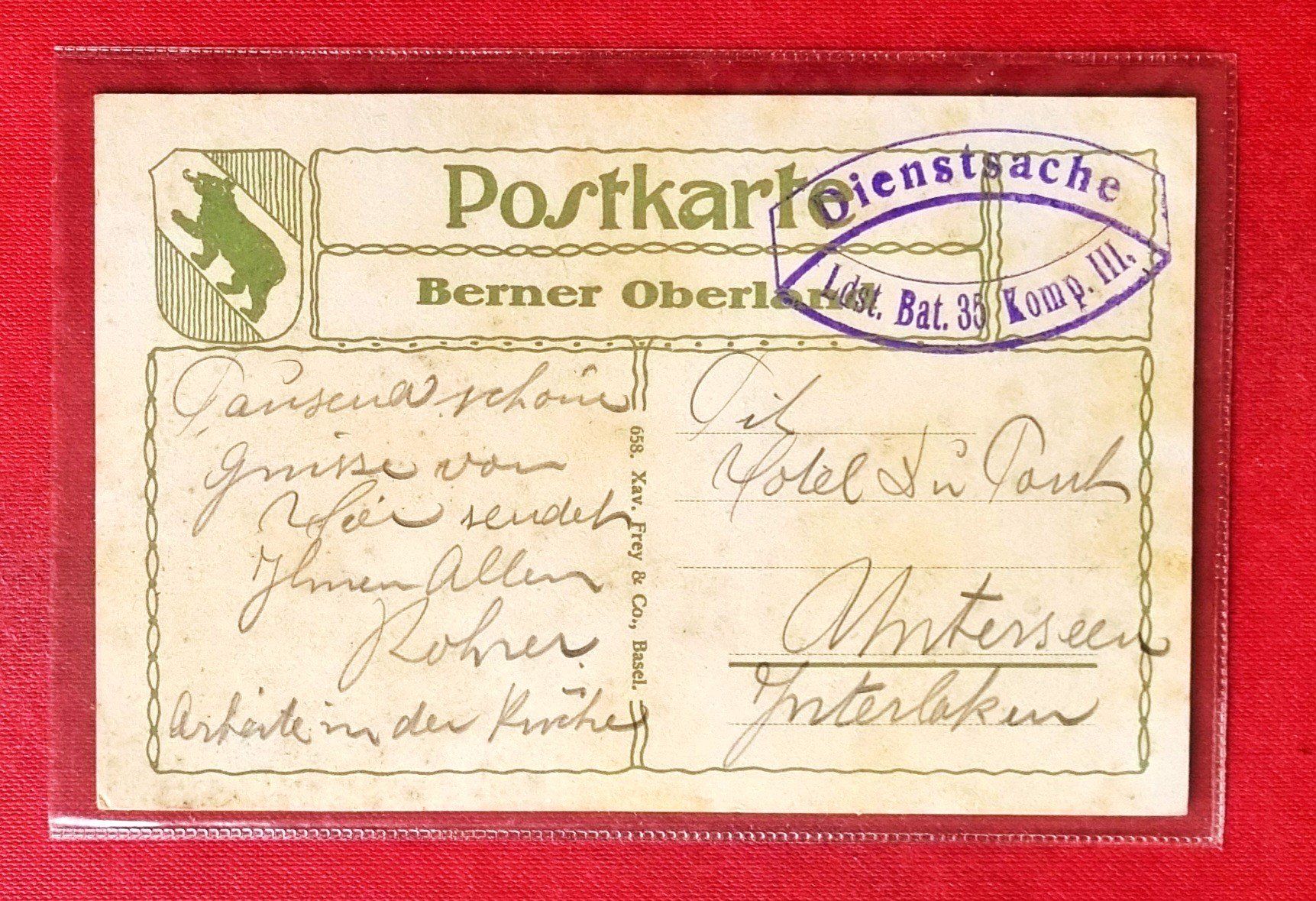 Cartoline postali: Frutigen - Lötschbergbahn - Grosser Viadukt - Dientssache – Usato da Rothrist venduto da RROENK 1