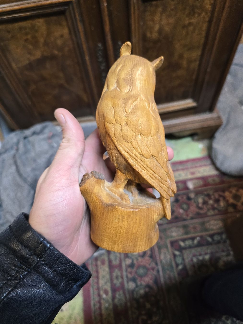 Figuren: Holz Eule, Handgeschnitzt 18cm (DR) – Gebraucht aus Rorschach von TimelessTrading 2