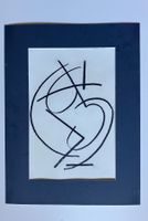 Dessin original et interessant, art abstrait, signé