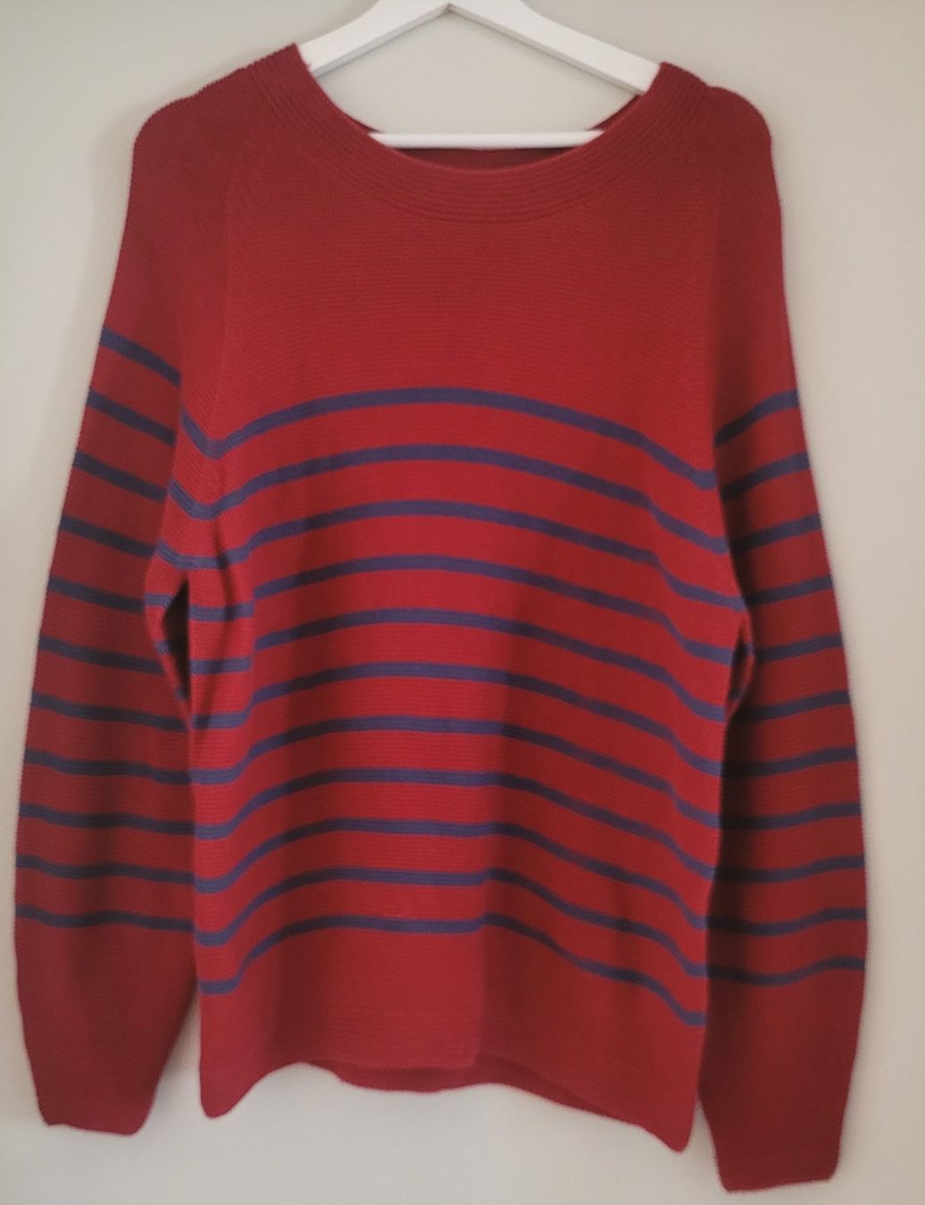 Manor Pullover & Sweatshirts: Damen Pullover rot blau gestreift Baumwolle gebraucht – Gebraucht aus Schmerikon von 7855