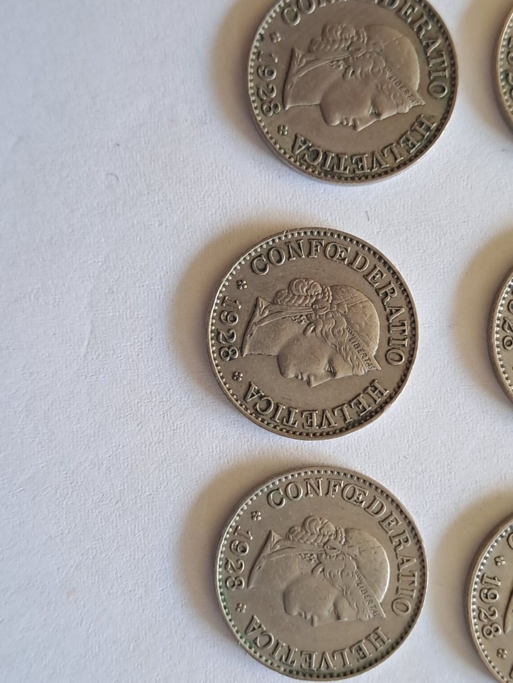 Tutti le monete: 10 Rappen 1928, 9 Münzen – Usato da Bitsch venduto da jajo79076 7