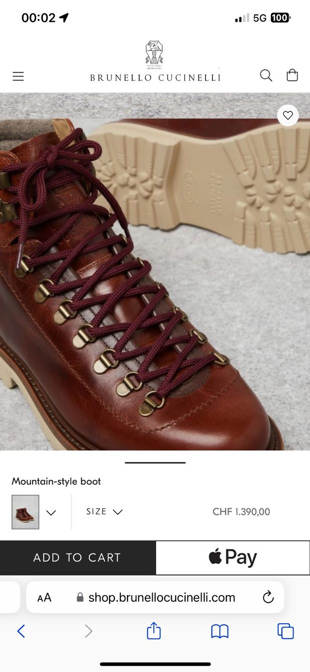 Brunello Cucinelli Scarpe da uomo: Brunello Cucinelli mountain-style boots – Usato da Zürich venduto da Laur29 9
