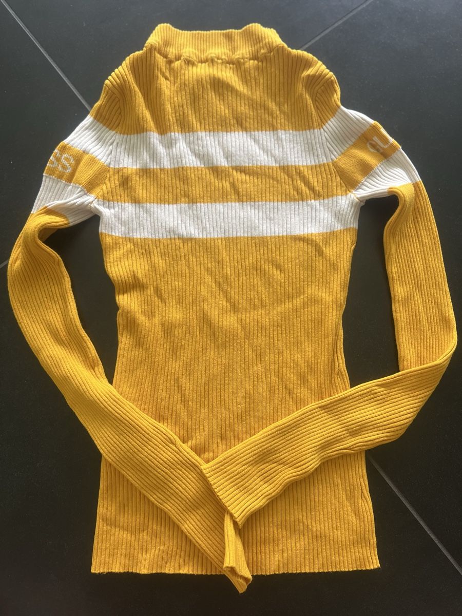 Guess Maglioni & Felpe: Guess Pulli, Gr. XS, gelb/weiss gestreift – Usato da Bilten venduto da and_6hjn 2