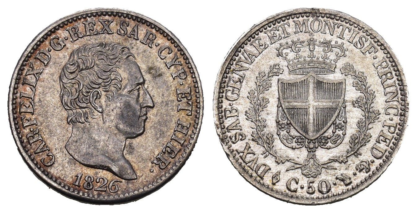 Alle Münzen: Sardinien 1826 – Gebraucht aus Bern von numismatictops