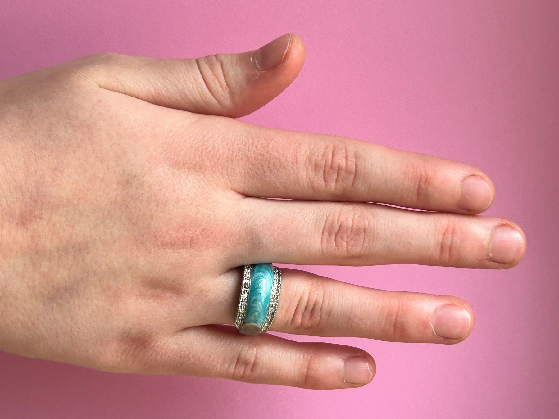 Anelli: Fingerring Türkis Meer (56) – Usato da Laufen venduto da Bellebellezza 1