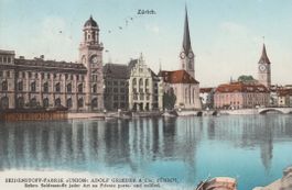 P 25 Zürich, Fraumünster und Peterskirche,1907