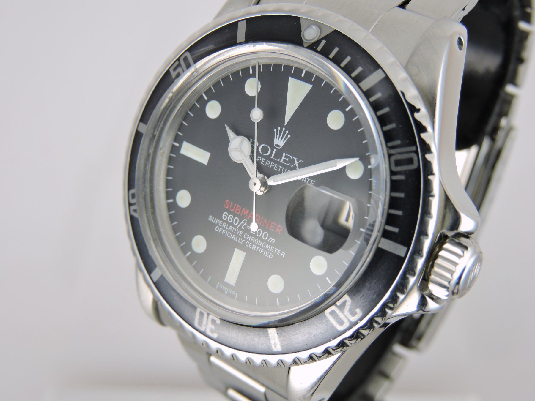 Rolex Orologi: 1972 Rolex Luminova Red Submariner 1680 MK8 – Usato da Bern venduto da Vintage-Oyster 4