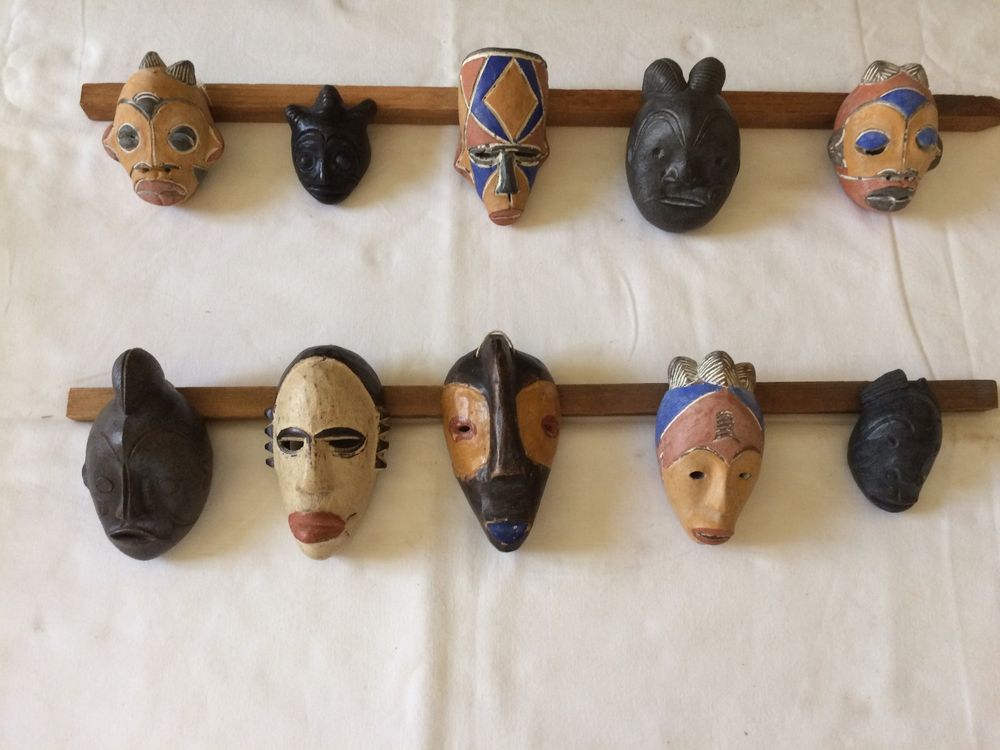2 Fuseaux Africains En Bois Noir Mpingo – 8x1 – Bois Musical Amorelli