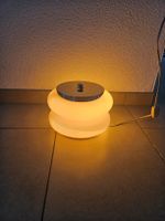 Tischlampe Glas orange Chrom 60er 70er Jahre Retro Vintage 