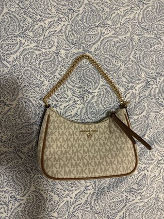    Michael Kors kleine Tasche beige/gold – wie neu