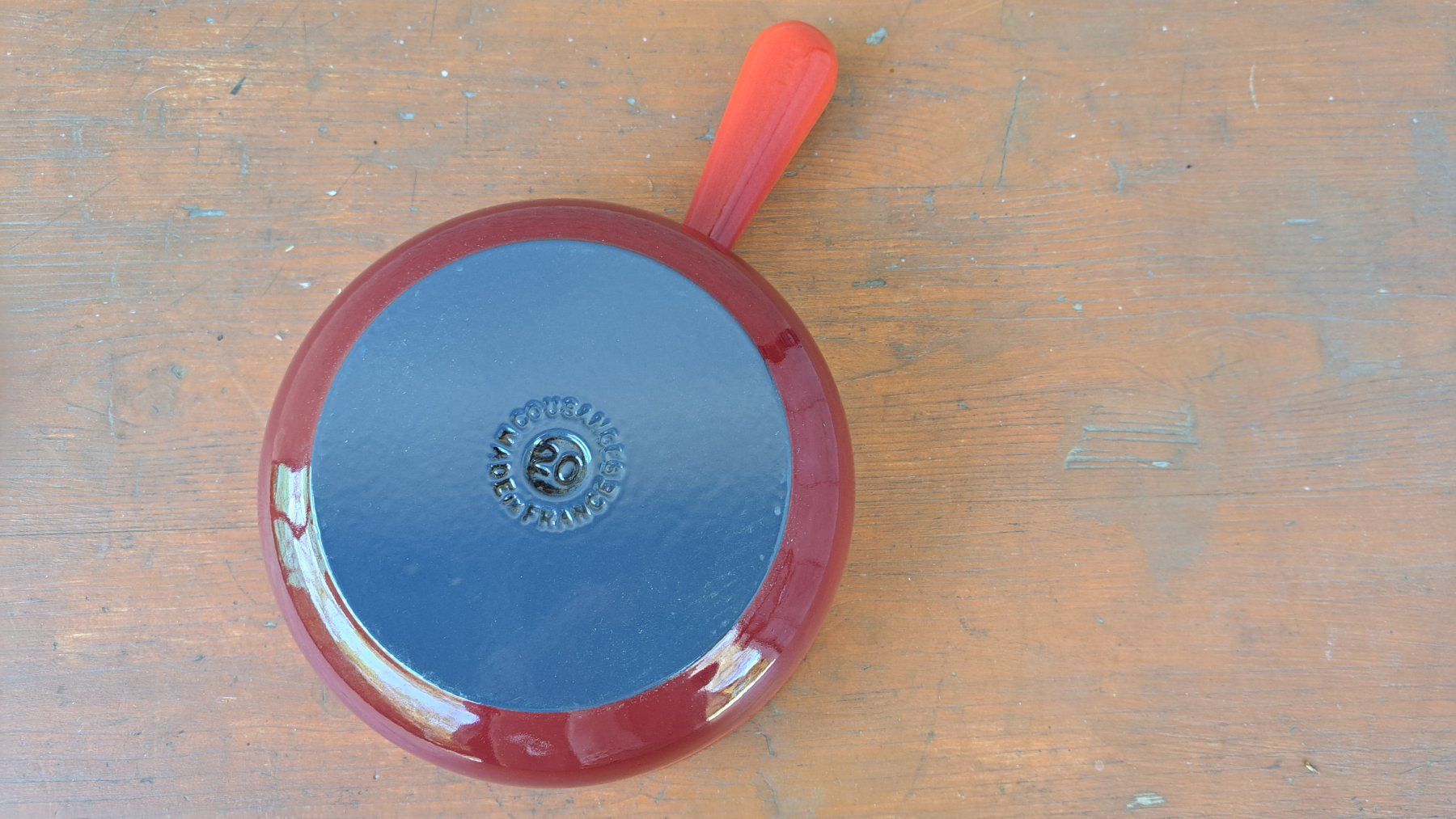4⚜️Ancien Caquelon à Fondue en Fonte Le Creuset + 6 Fourchettes à