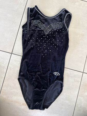 Agiva Turnanzug Samt schwarz, Geräte Grösse 152, Top 
